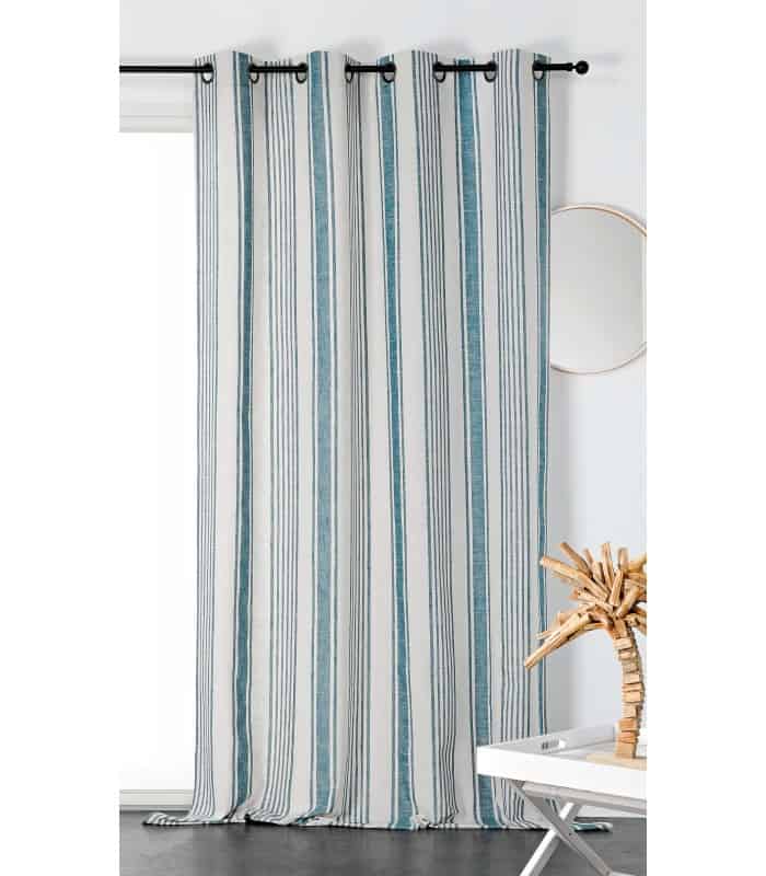 Rideau d'ameublement Baya turquoise