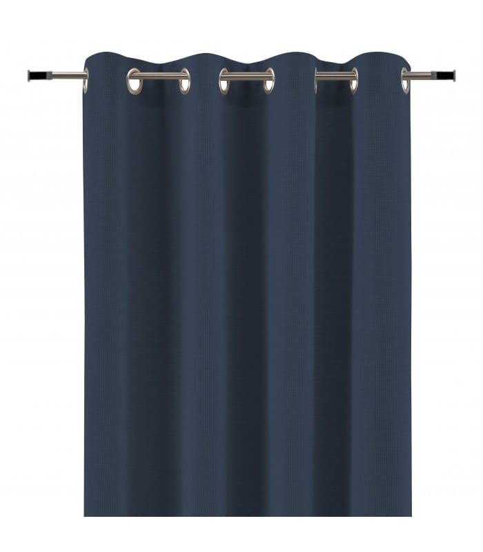 Rideau jacquard chenille "Austin" bleu marine