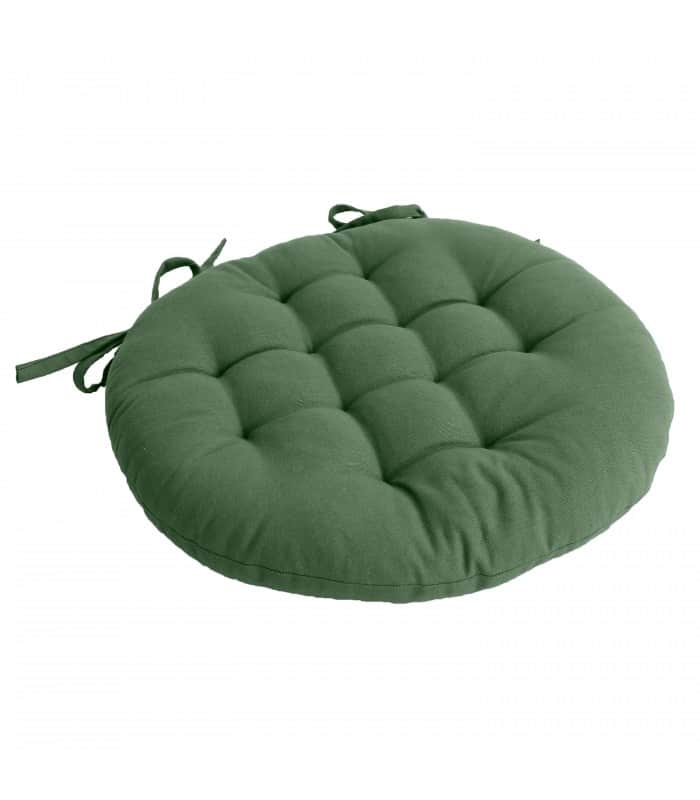Galette de chaise ronde matelassé 38 cm argile