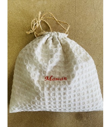 Petit sac lingerie spécial fêtes des mères nid d'abeille