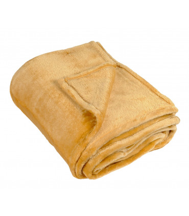Couverture polaire uni jaune