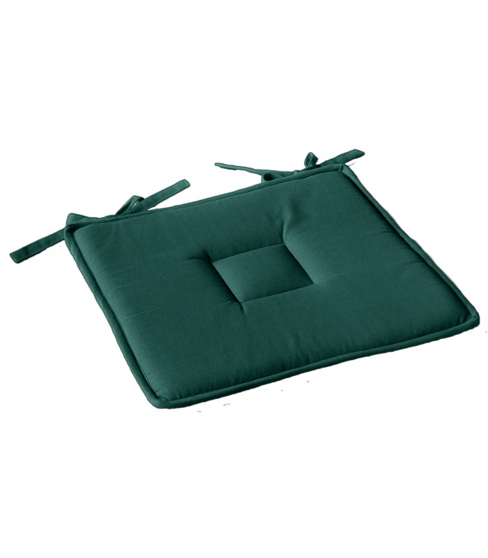 Galette Plate 40 x 40 cm 100 % Coton vert foncé