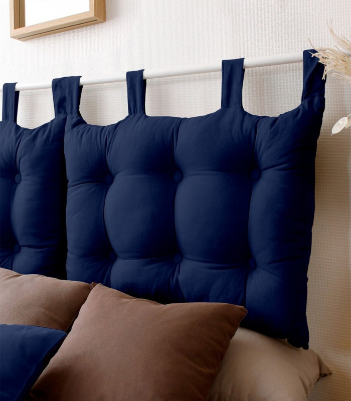 Tête de lit capitonnée bleu marine