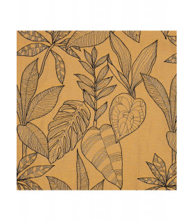 Dessus de lit Matelassé Fleuri "KERALA" camel