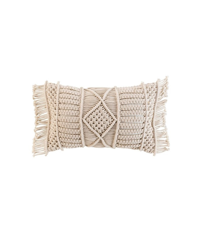COUSSIN FRANGES 30 x 50 CM COTON MACRAME MACRALINA
