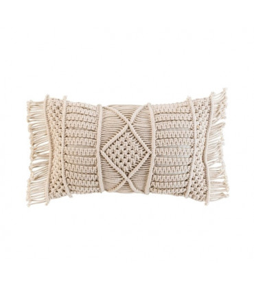 COUSSIN FRANGES 30 x 50 CM COTON MACRAME MACRALINA