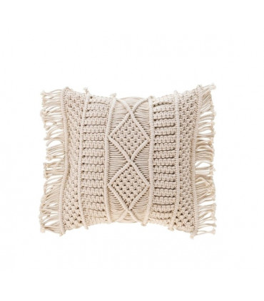 Coussin Déhoussable Macramé à franges 40 x 40 cm